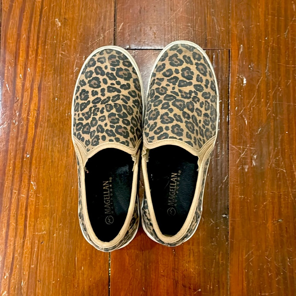 Leopard print slip ons (size 6 women’s US)